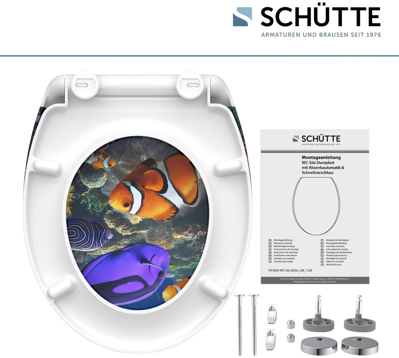 Schütte WC-Sitz SEA LIFE, bruchsicher und kratzfest, Absenkautomatik, Standardmaß – Bild 5 von 5