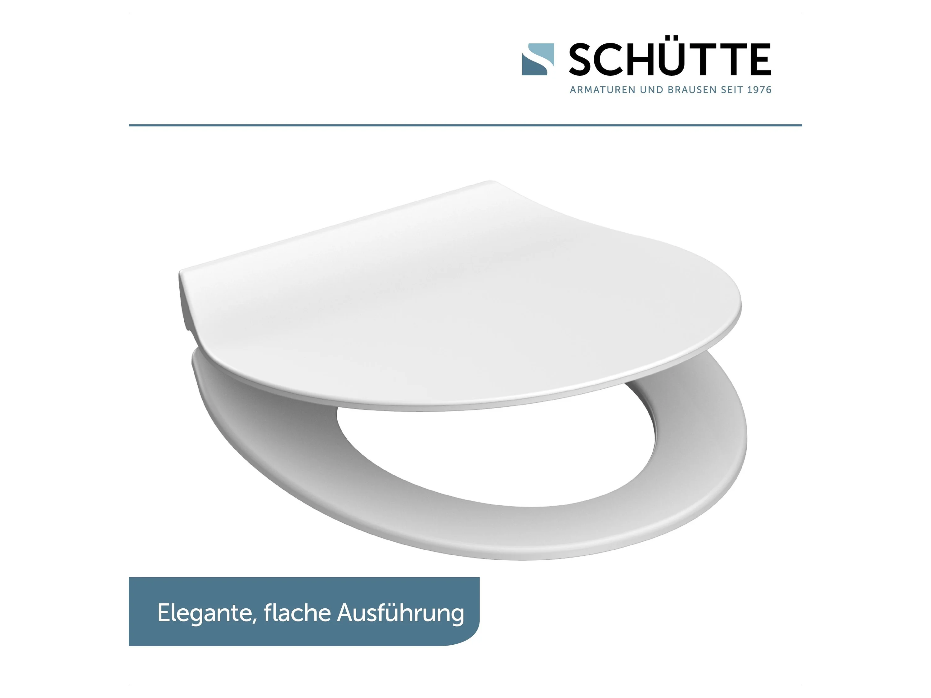 Schütte WC-Sitz SLIM, Duroplast, Absenkautomatik, Schnellverschluss, besonders flache Form – Bild 2 von 4