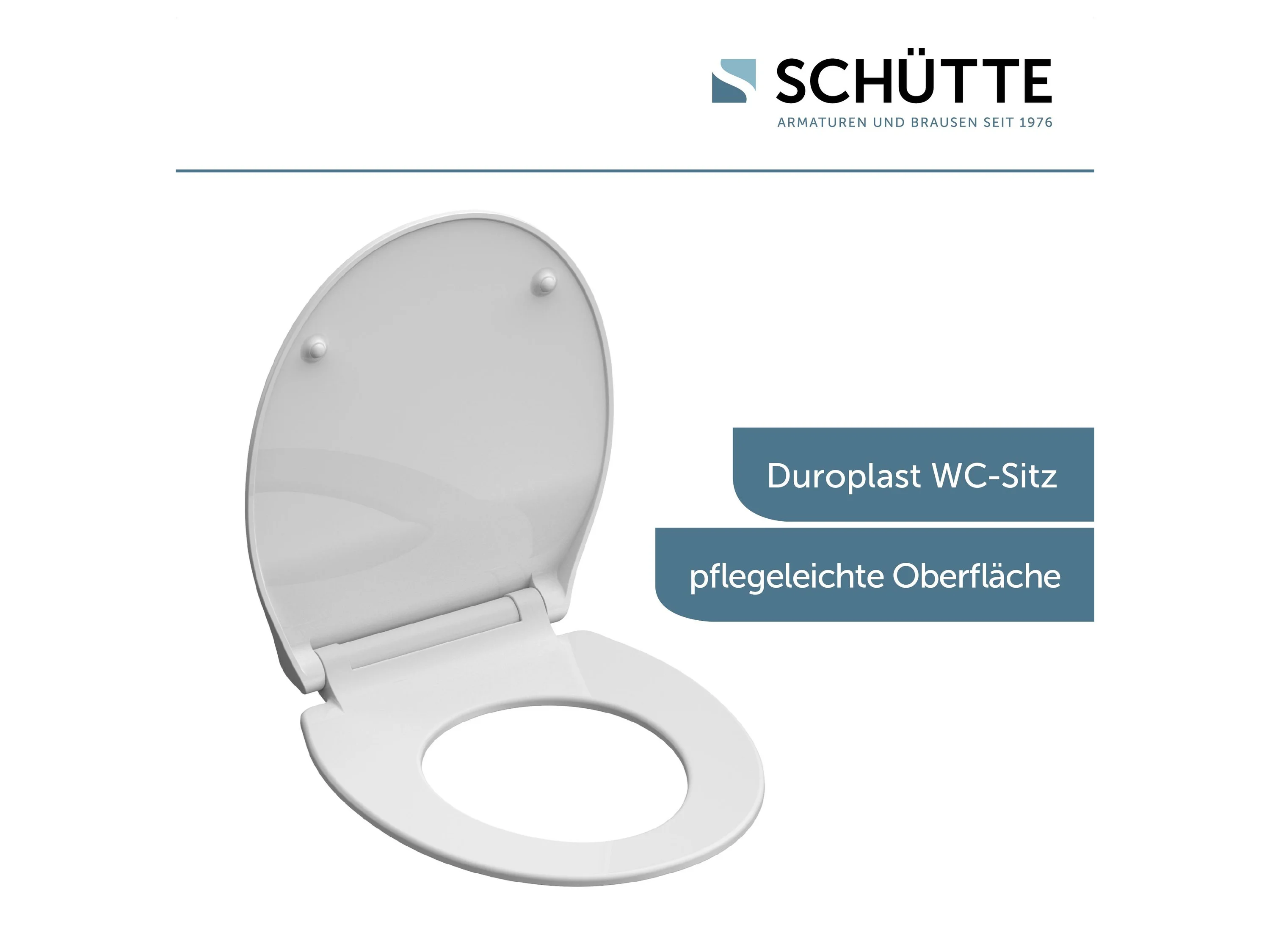 Schütte WC-Sitz SLIM, Duroplast, Absenkautomatik, Schnellverschluss, besonders flache Form – Bild 3 von 4