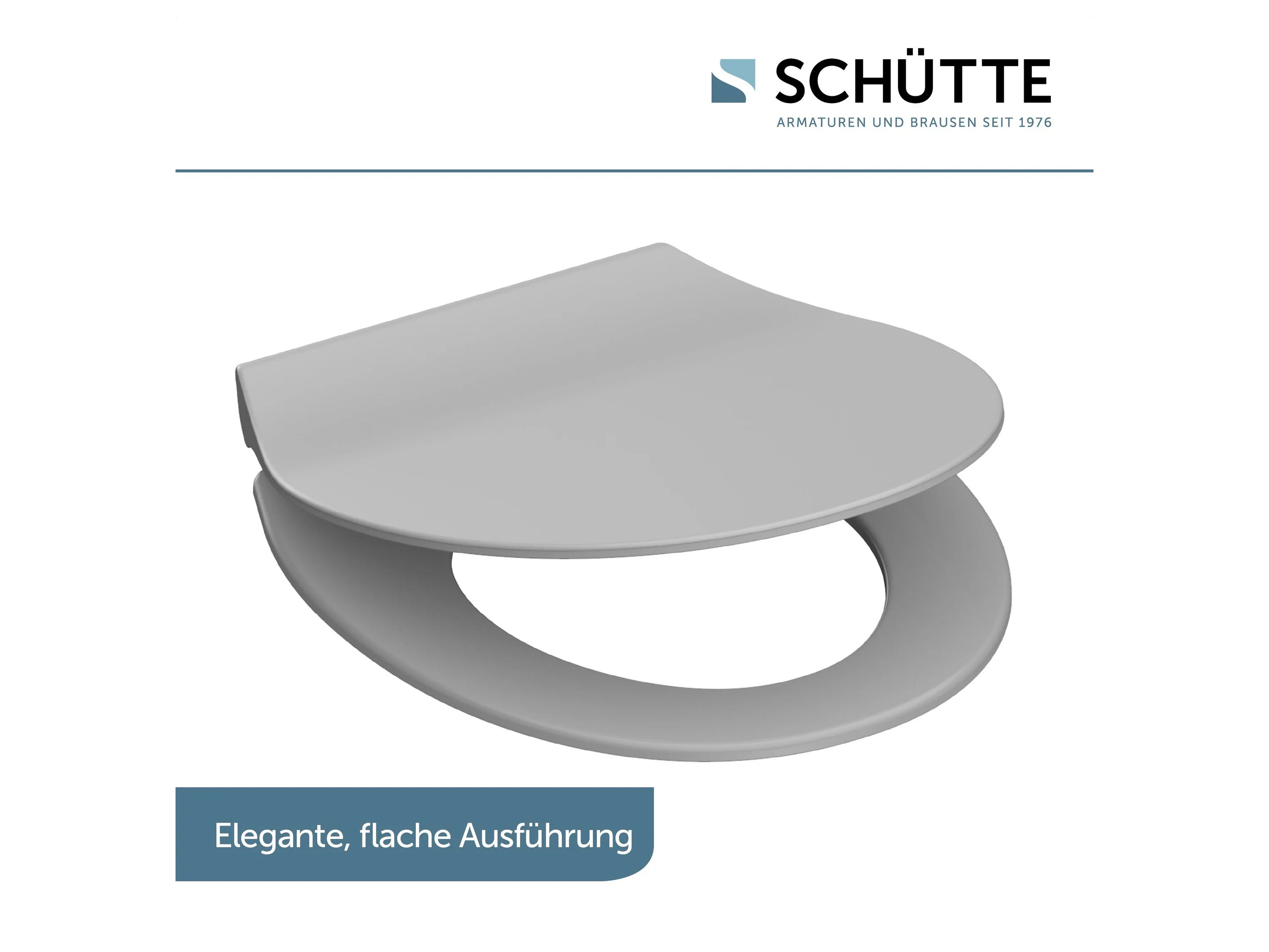 Schütte WC-Sitz SLIM, Duroplast, Absenkautomatik, Schnellverschluss, besonders flache Form – Bild 2 von 4