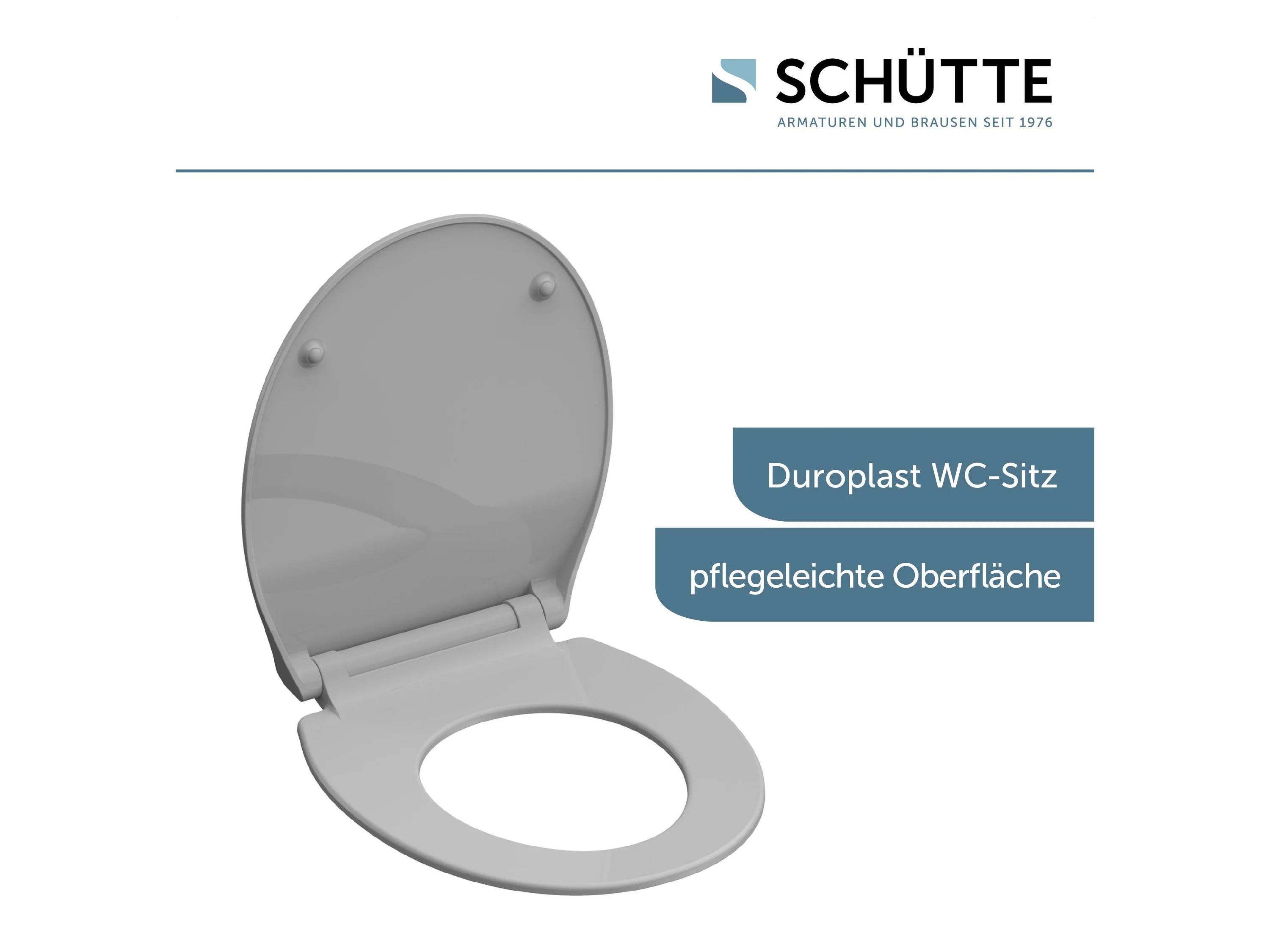 Schütte WC-Sitz SLIM, Duroplast, Absenkautomatik, Schnellverschluss, besonders flache Form – Bild 3 von 4