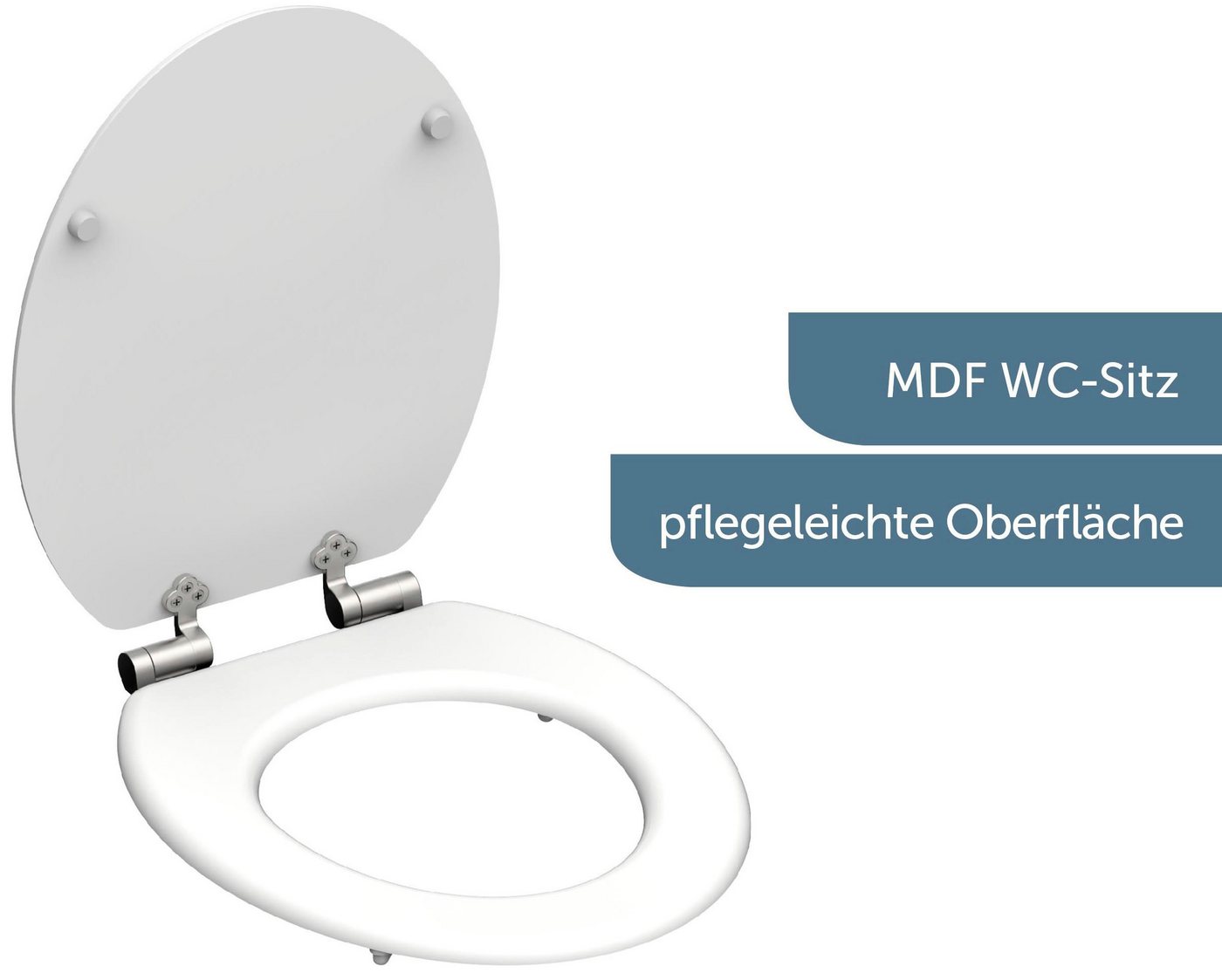 Schütte WC-Sitz SPIRIT, mit Absenkautomatik und MDF-Holzkern – Bild 5 von 5