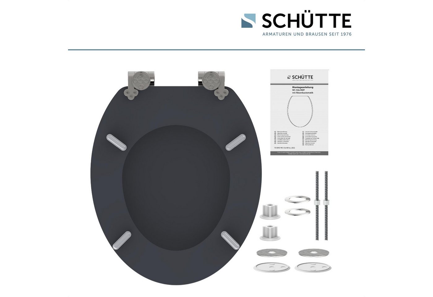 Schütte WC-Sitz SPIRIT, mit Absenkautomatik und MDF-Holzkern – Bild 2 von 5