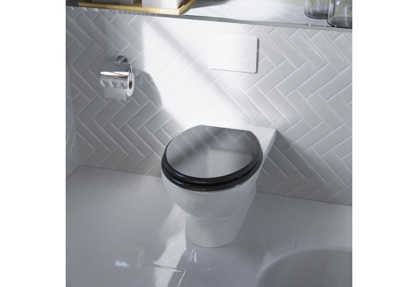 Schütte WC-Sitz SPIRIT, mit Absenkautomatik und MDF-Holzkern – Bild 5 von 5