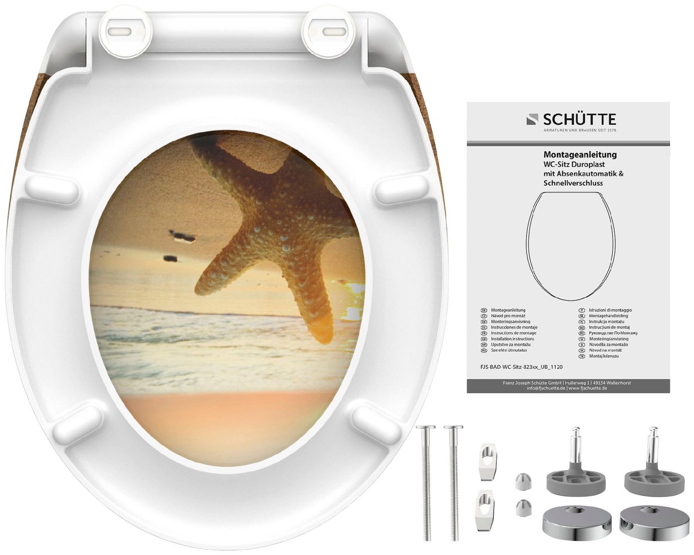 Schütte WC-Sitz Star, Duroplast, mit Absenkautomatik und Schnellverschluss – Bild 4 von 5