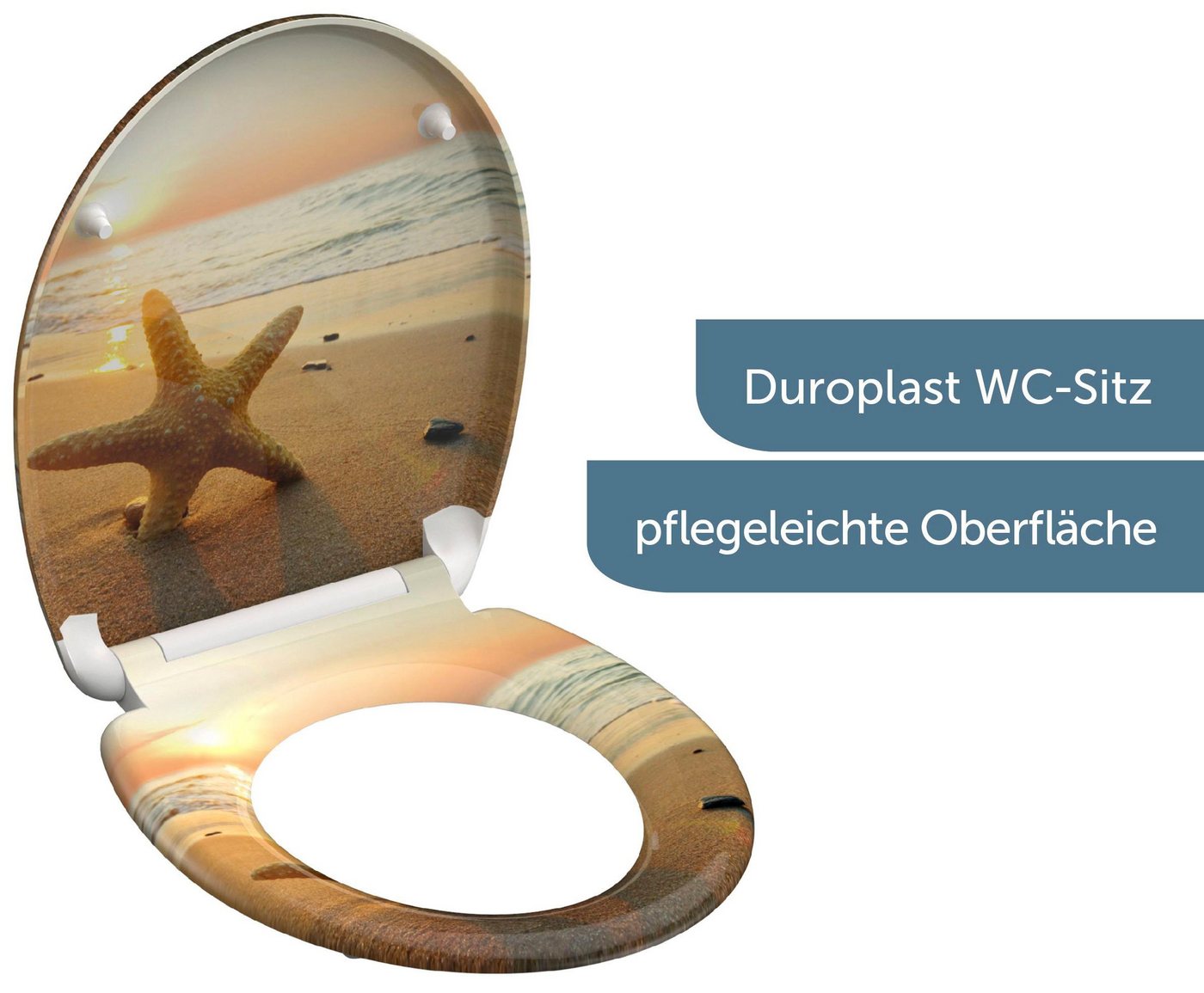 Schütte WC-Sitz Star, Duroplast, mit Absenkautomatik und Schnellverschluss – Bild 5 von 5