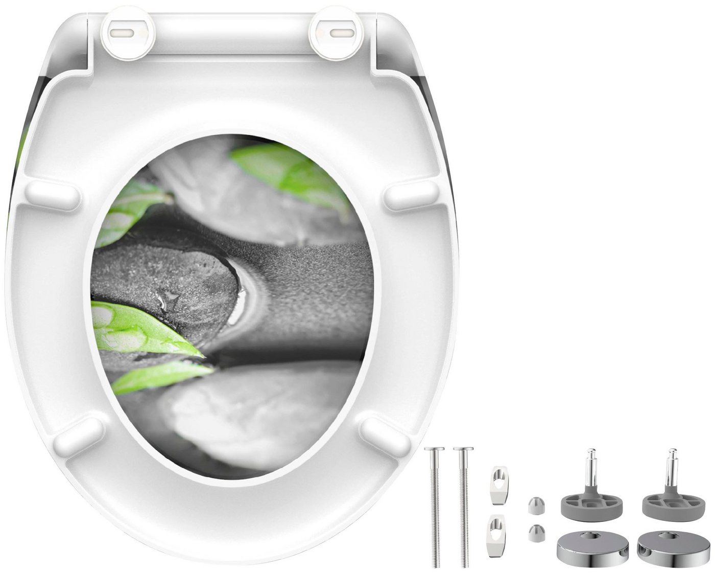 Schütte WC-Sitz Stone, Duroplast, mit Absenkautomatik und Schnellverschluss – Bild 4 von 5