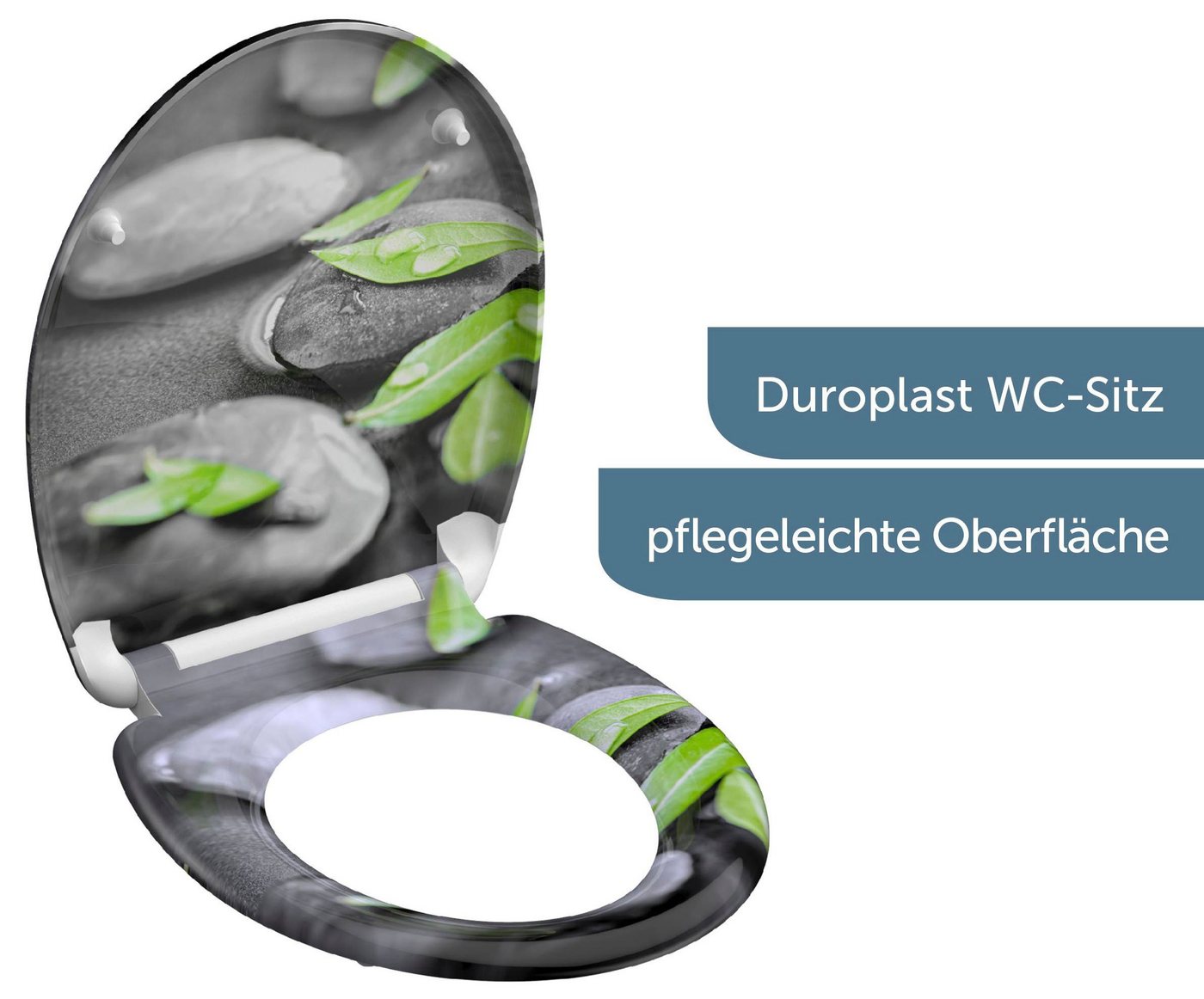 Schütte WC-Sitz Stone, Duroplast, mit Absenkautomatik und Schnellverschluss – Bild 5 von 5