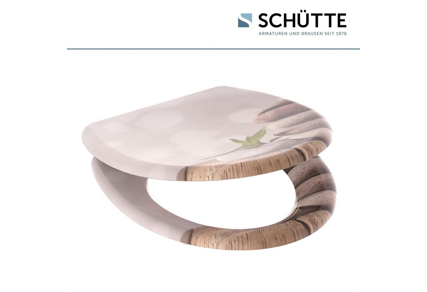 Schütte WC-Sitz STONE PYRAMID, bruchsicher und kratzfest, Absenkautomatik, Standardmaß – Bild 3 von 5