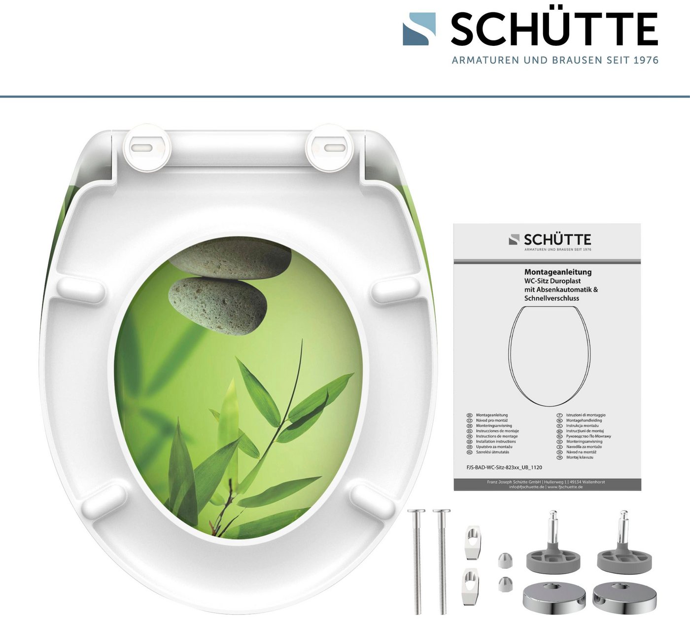 Schütte WC-Sitz Stone, Duroplast, mit Absenkautomatik und Schnellverschluss – Bild 5 von 5