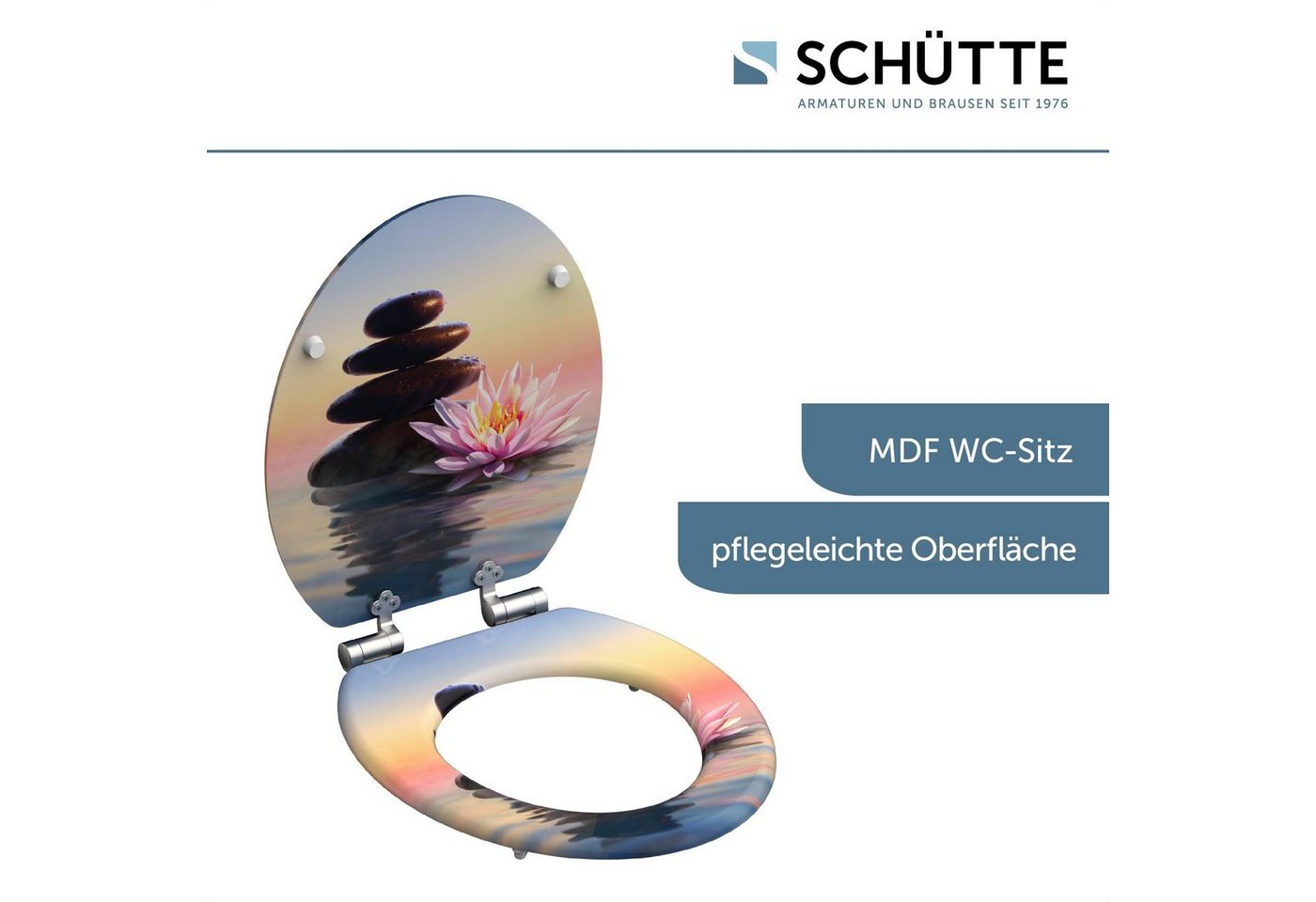 Schütte WC-Sitz SUNSET DREAM, Toilettendeckel, mit Absenkautomatik – Bild 4 von 5