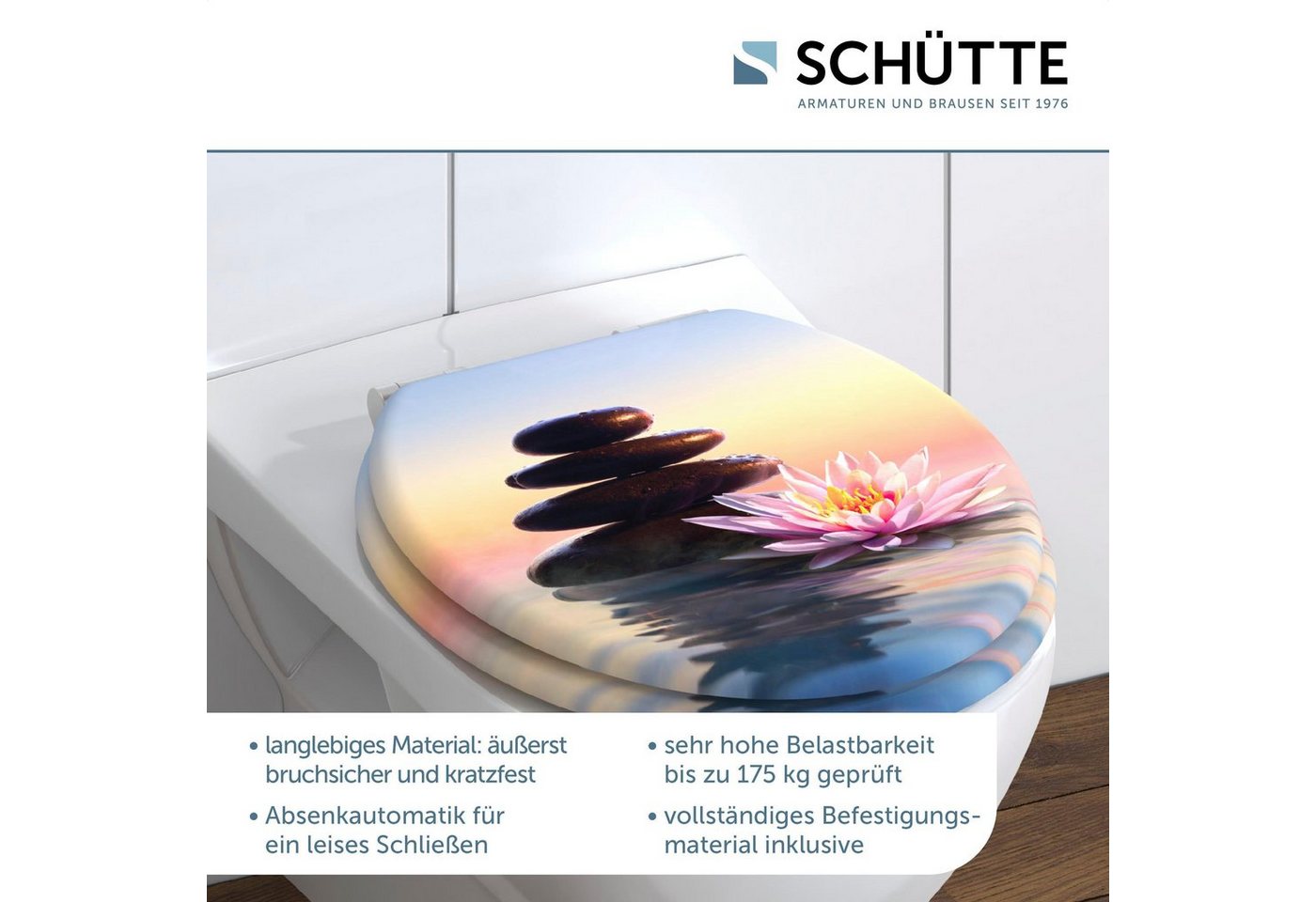 Schütte WC-Sitz SUNSET DREAM, Toilettendeckel, mit Absenkautomatik – Bild 5 von 5