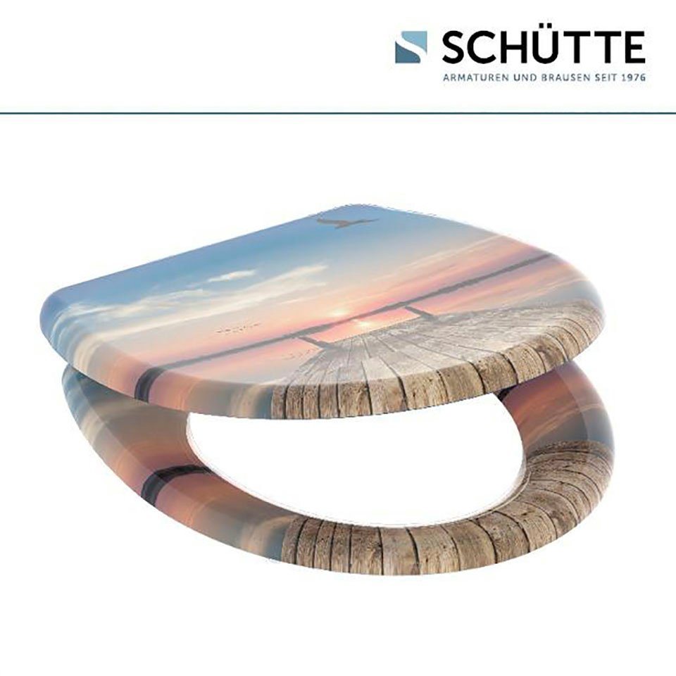 Schütte WC-Sitz SUNSET SKY, bruchsicher und kratzfest, Absenkautomatik, Standardmaß – Bild 3 von 5