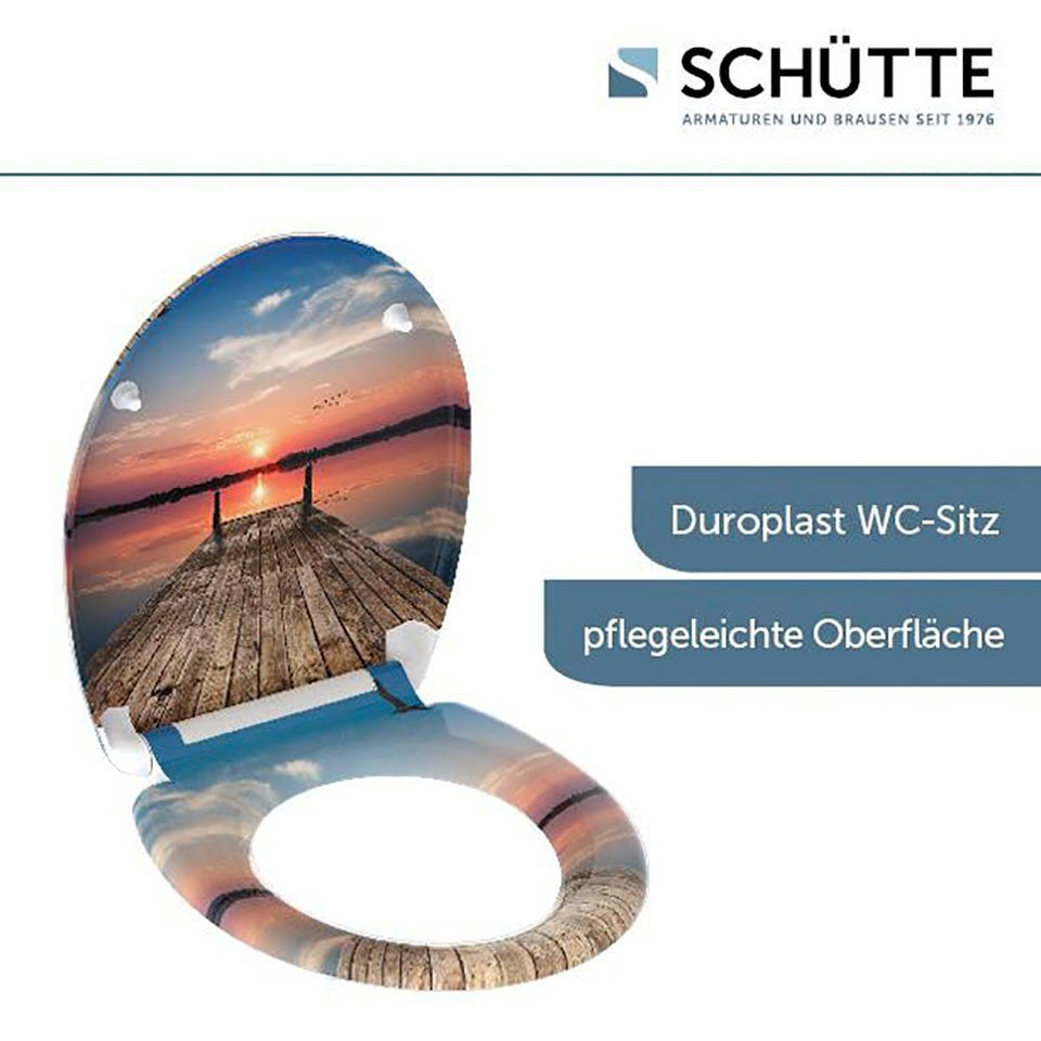 Schütte WC-Sitz SUNSET SKY, bruchsicher und kratzfest, Absenkautomatik, Standardmaß – Bild 4 von 5