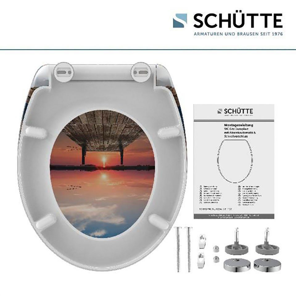 Schütte WC-Sitz SUNSET SKY, bruchsicher und kratzfest, Absenkautomatik, Standardmaß – Bild 5 von 5