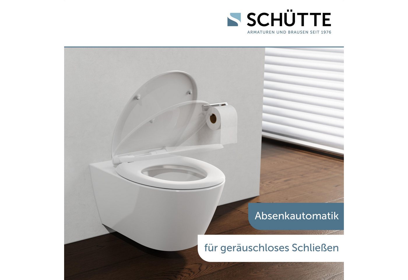 Schütte WC-Sitz WHITE, Duroplast, mit Absenkautomatik und Schnellverschluss – Bild 2 von 5
