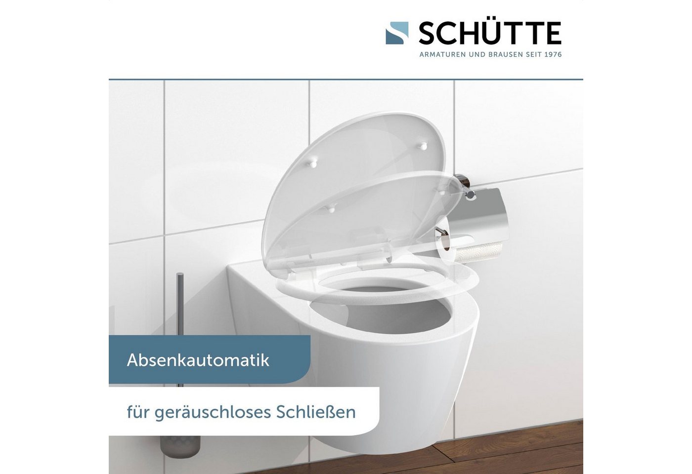 Schütte WC-Sitz WHITE, Duroplast, mit Absenkautomatik – Bild 4 von 5