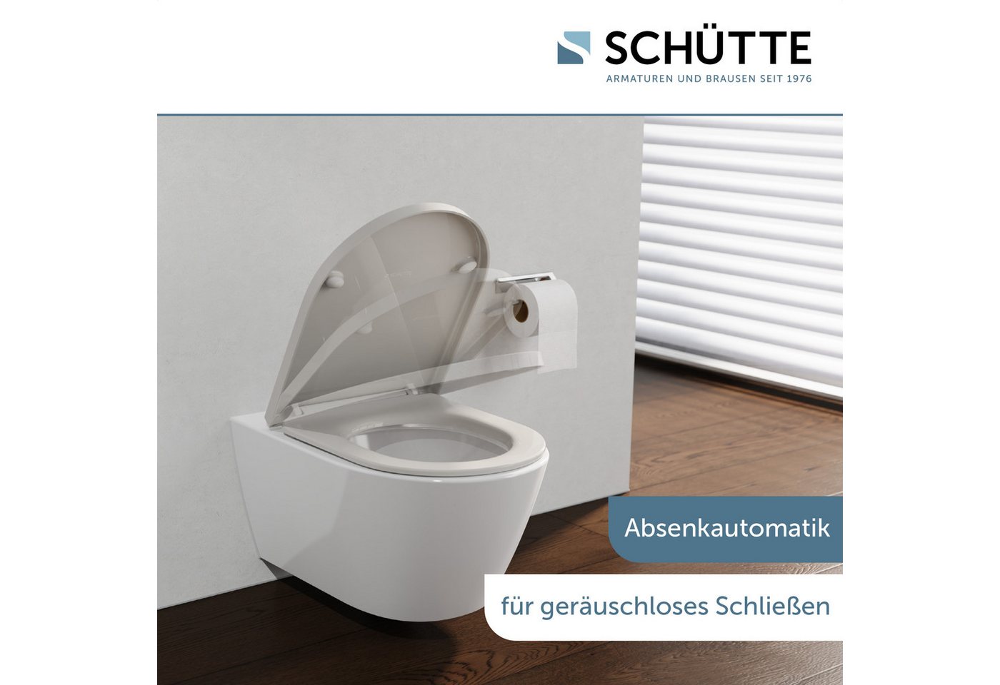 Schütte WC-Sitz WHITE, Duroplast, Absenkautomatik, Schnellverschluss, belastbar bis 150 kg – Bild 5 von 5