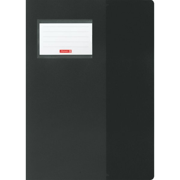 BRUNNEN Schulheft Brunnen Hefthülle FACT!pp, verschiedene Farben, A4, mit Namensschild