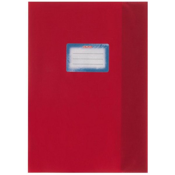 Herlitz Schulheft Herlitz Heftumschlag / Hefthülle DIN A4 / Baststruktur / Farbe: rot