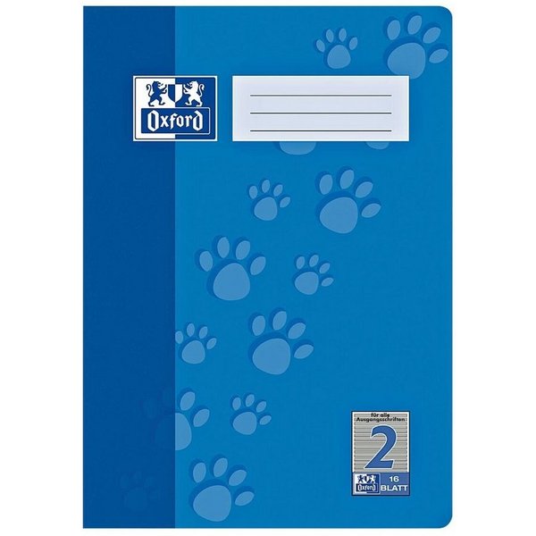 Schulheft, A4, Lineatur 2, blau, 16 Blatt
