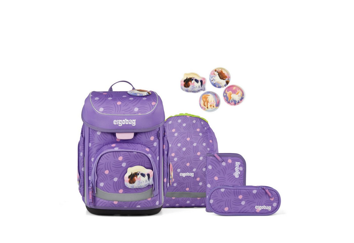 ergobag Schulranzen Ergobag cubo PonyBäradies Set – Bild 5 von 5