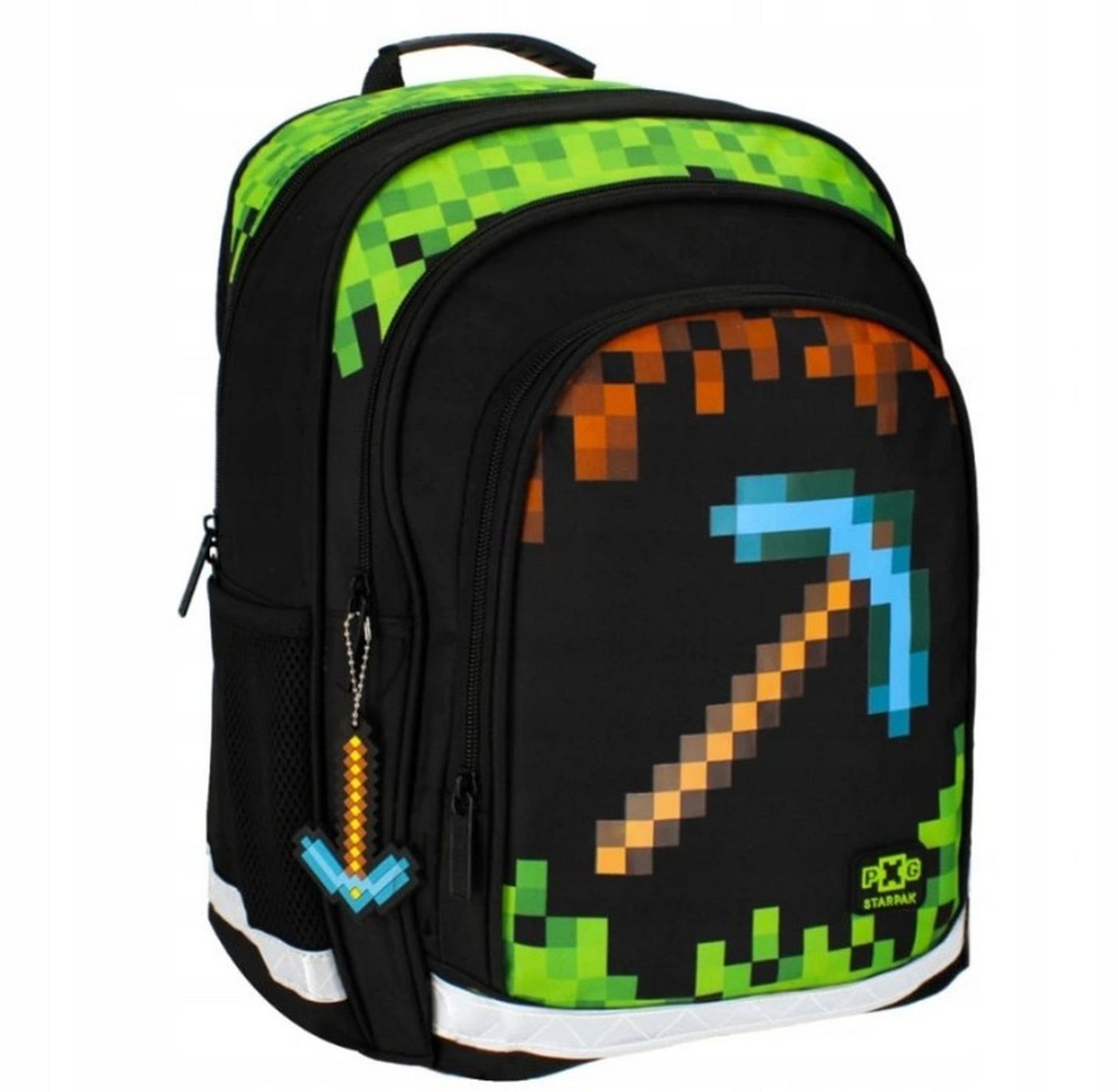 Starpak Schulrucksack Starpak Schulrucksack Pixel Green – Ergonomisch, Wasserdicht – Bild 2 von 5
