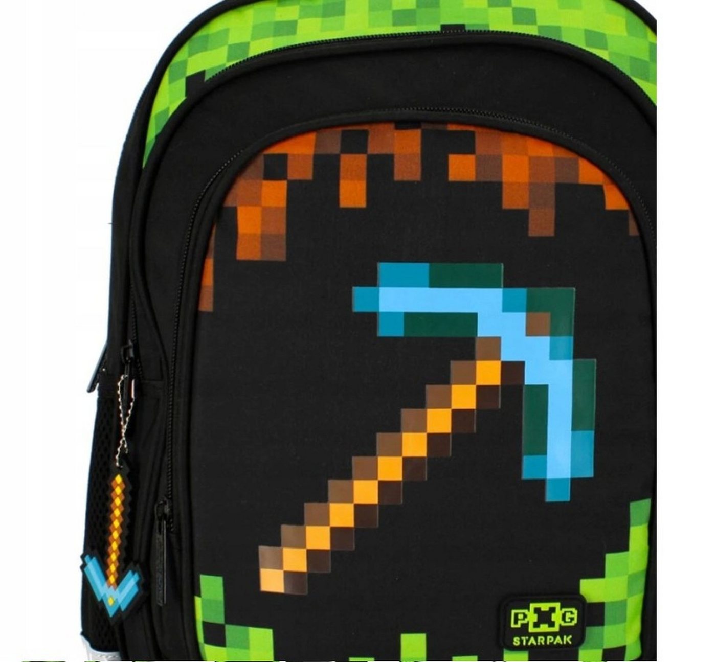 Starpak Schulrucksack Starpak Schulrucksack Pixel Green – Ergonomisch, Wasserdicht – Bild 3 von 5
