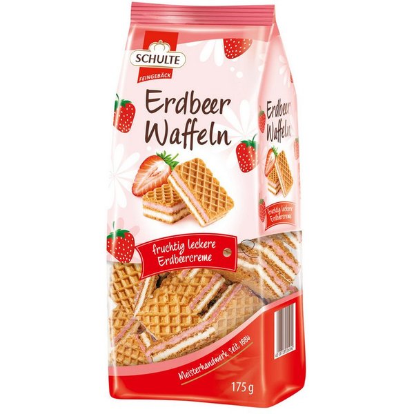 Schulte Kekse, Schulte Erdbeer-Vanille-Waffeln 175g