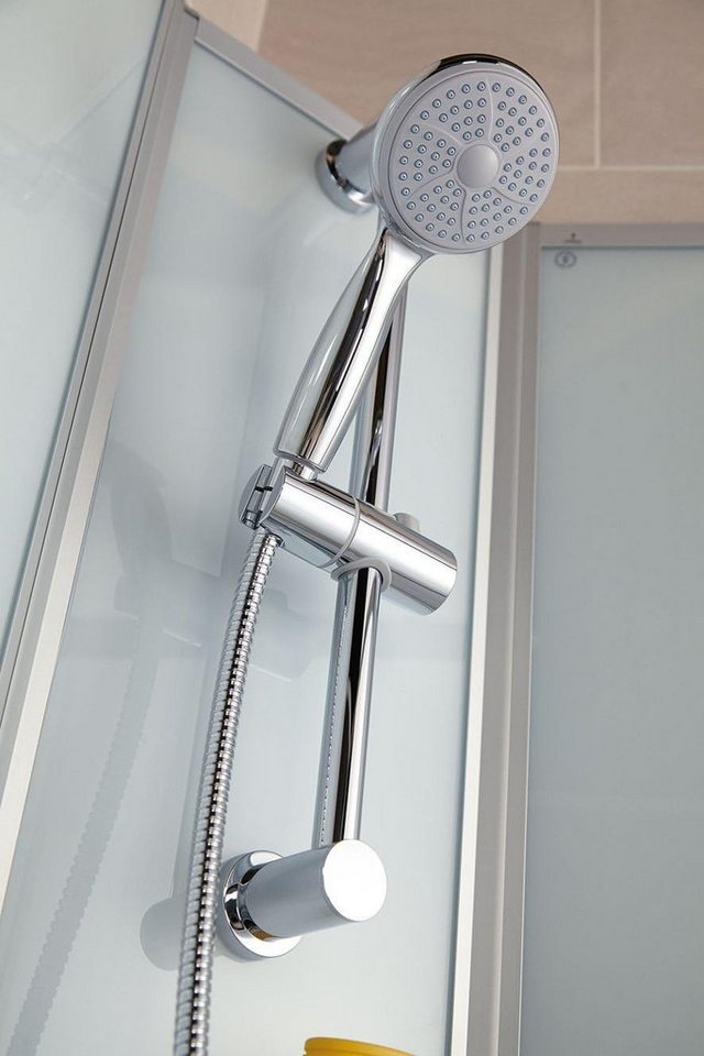 Schulte Komplettdusche Ibiza, BxT: 80x120 cm, Sicherheitsglas, Komplett Set mit Duschwanne Eckdusche Schiebetür – Bild 4 von 5