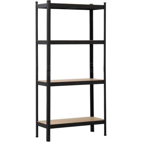 SCHULTE Regalwelt Schwerlastregal CHULTE Regalwelt, 4 MDF-Böden, 180×90×35 cm, 120 kg/Boden, schwarz