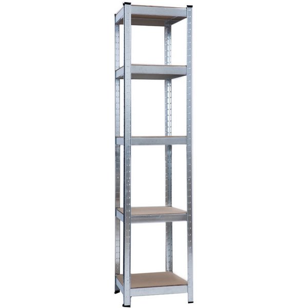 SCHULTE Regalwelt Schwerlastregal mit 5 MDF-Böden, 180x40x40 cm, 150 kg/Boden, verzinkt