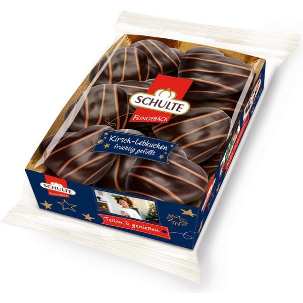 Schulte Süßigkeit, Schulte Kirsch Lebkuchen mit Überzug aus Zartbitterschokolade 175g