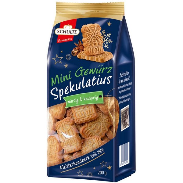 Schulte Süßigkeit, Schulte Mini Gewürz Spekulatius mit weihnachtlichen Gewürzen 200g