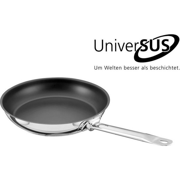 SCHULTE-UFER Bratpfanne Industar PLUS, Edelstahl (1-tlg., 1 x Bratpfanne), 28 cm, mit UniverSUS®, backofen- und spülmaschinengeeignet
