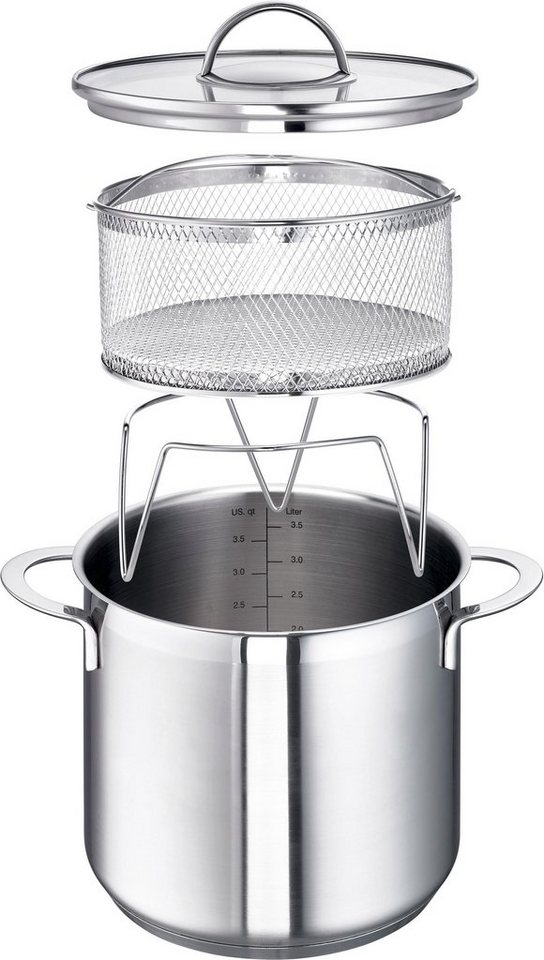 SCHULTE-UFER Kochtopf Little Lilly, Edelstahl 18/10 (1-tlg), Ø 18 cm, Induktion – Bild 4 von 4