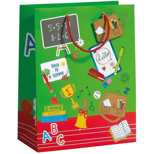 Roth Schultüte Roth Geschenktaschen Hello School groß 33,5x26x13,5cm, Verschluss