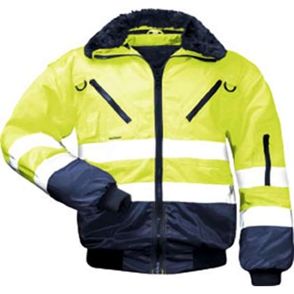 Norway Schutzjacke GUNNAR Warnschutz - Pilot - Jacke NORWAY Tex-Protector, Gelb/Marine, G