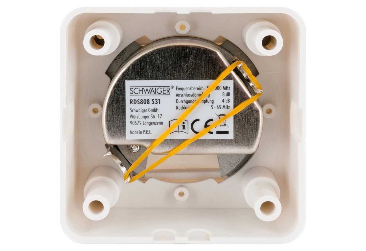 Schwaiger Antennensteckdose Multimedia Durchgangsdose Data Sat Radio TV BK, Durchgangsdose + Aufputzdose, Set, Antenne Aufputz Dose Kabel Kabelanschluss BK-Anla – Bild 5 von 5