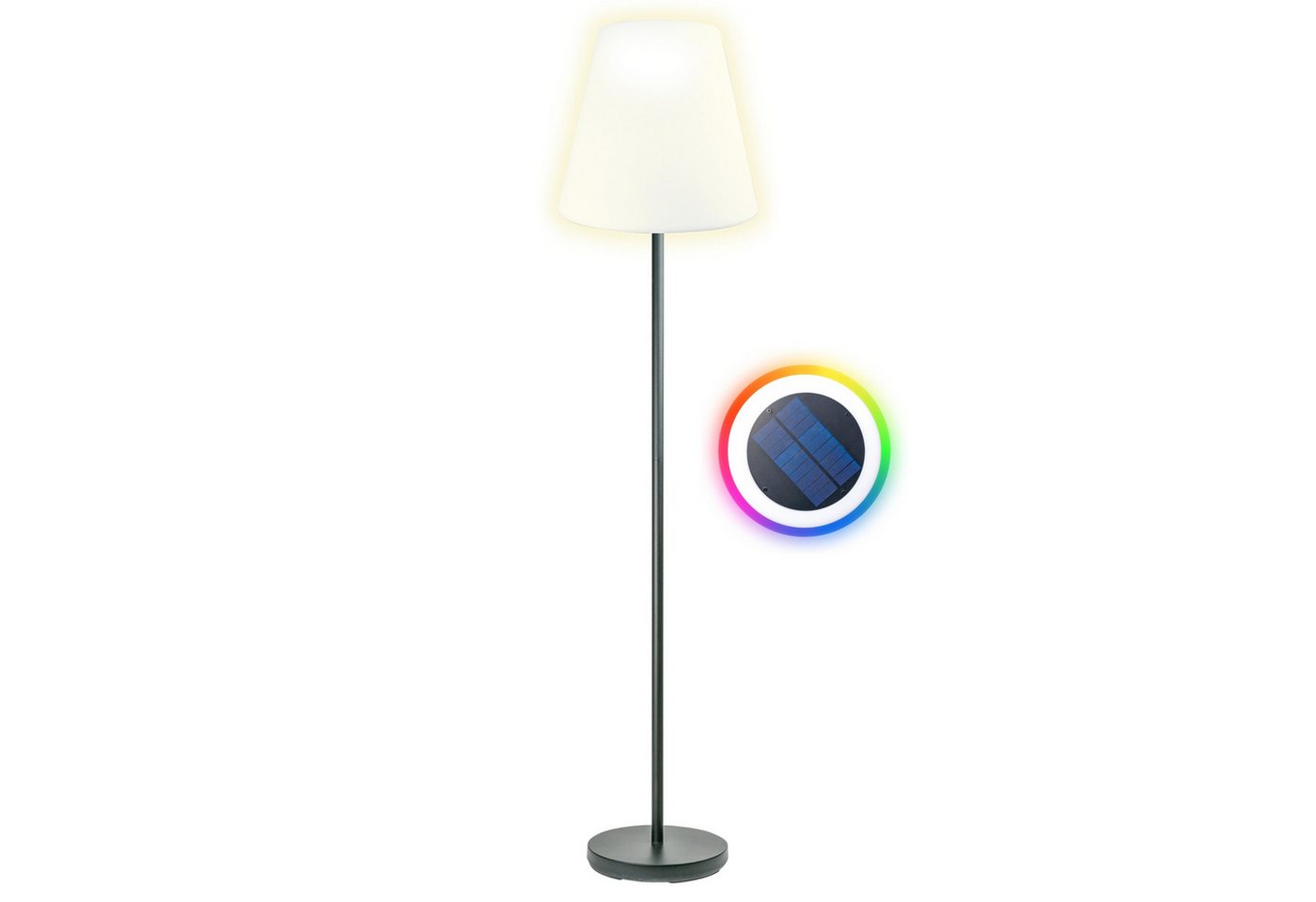 Schwaiger LED Außen-Stehlampe 658262, LED, integriertes Solarmodul, Farbwechseleffekt, IP44 – Bild 2 von 5