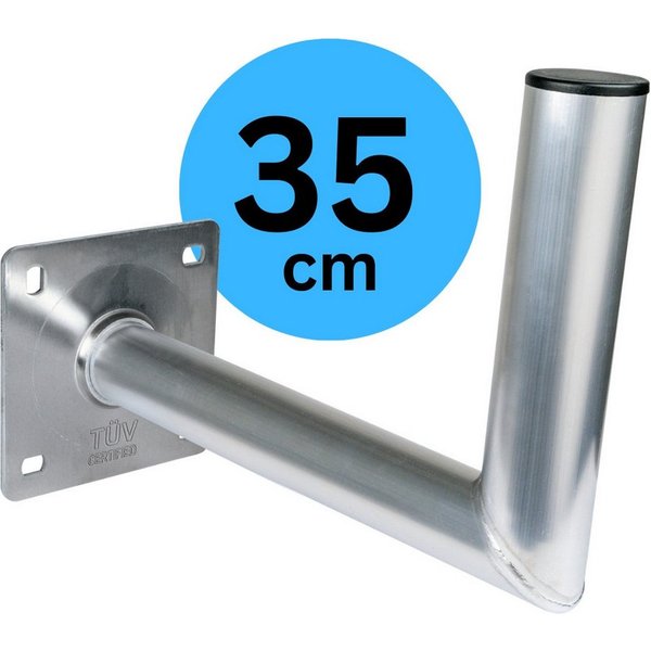 Schwaiger SAT-Halterung 715149, (bis 0 Zoll, Wandabstand 35cm, Durchmesser 48mm, silber)