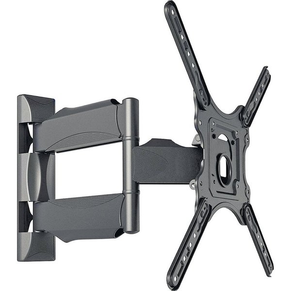 Schwaiger TV-Wandhalterung 719420, (bis 75 Zoll, neigbar, schwenkbar, drehbar, bis 35kg, bis 400x400mm, integrierte Kabelführung, schwarz)