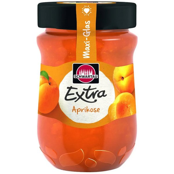 SCHWARTAU Fruchtaufstrich, Schwartau Extra Aprikose Frühstück Fruchtaufstrich Maxiglas 600g