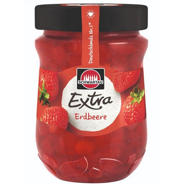 SCHWARTAU Fruchtaufstrich, Schwartau Extra Erdbeere Frühstück Fruchtaufstrich vegan 340g