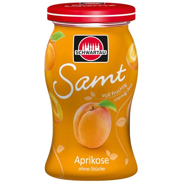 SCHWARTAU Fruchtaufstrich, Schwartau Aprikose Samt Frühstück Fruchtaufstrich Streichzart 270g