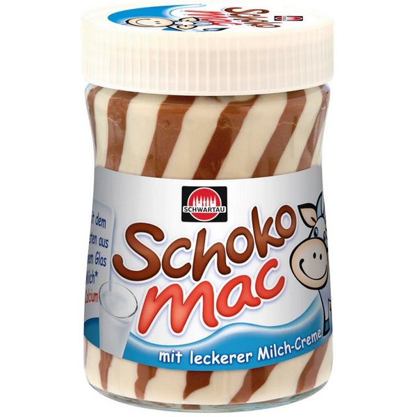 SCHWARTAU Schokoaufstrich, Schwartau Schoko Mac Schokoladen Milchcreme Brotaufstrich 400g
