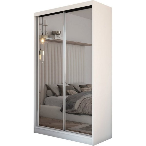 Compleo Schwebetürenschrank Compleo MOLDE 01, Kleiderschrank mit Spiegel 120 cm, Garderobe