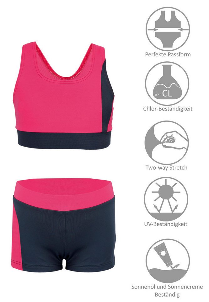 Aquarti Schwimmanzug Aquarti Mädchen Sport Bikini - Racerback Bustier & Badehose – Bild 3 von 5