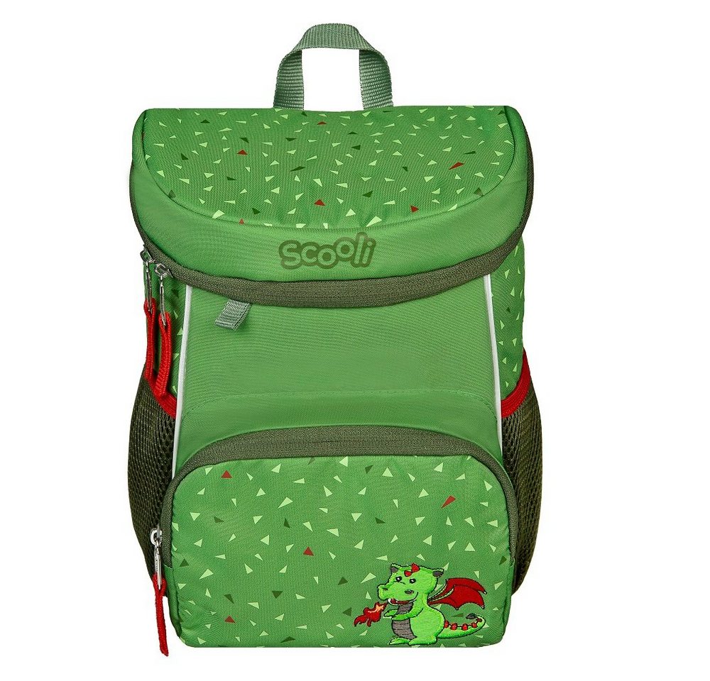Scooli Kindergartentasche Mini-Me Diego Dragon (Set, 4-tlg., inkl. Turnbeutel, Brotdose und Trinkflasche), Rucksack Set in Grün mit Drache für Jungen und Mädche – Bild 2 von 5