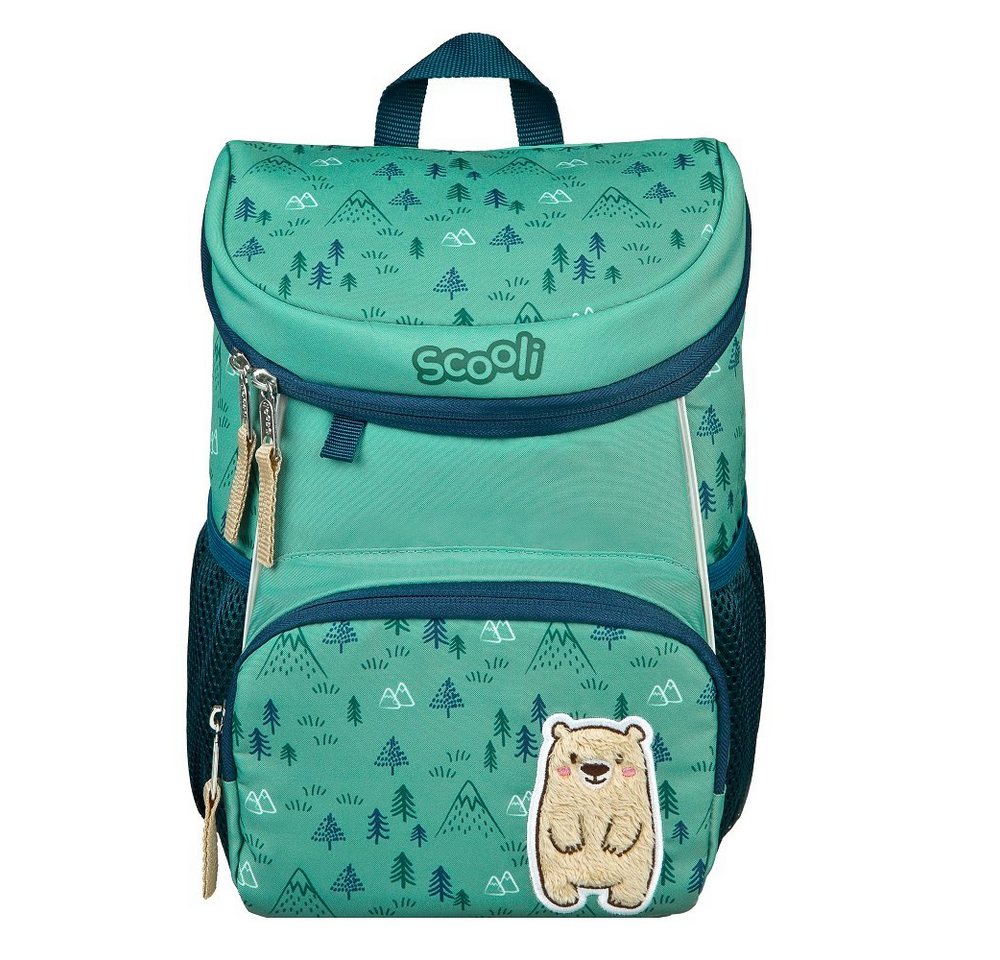 Scooli Kinderrucksack Mini-Me BOBBY BÄR (Set, inkl. Turnbeutel, Brotdose und Trinkflasche), Rucksack Set in Türkis Blau mit süßem Teddy für Jungen und Mädchen – Bild 2 von 5